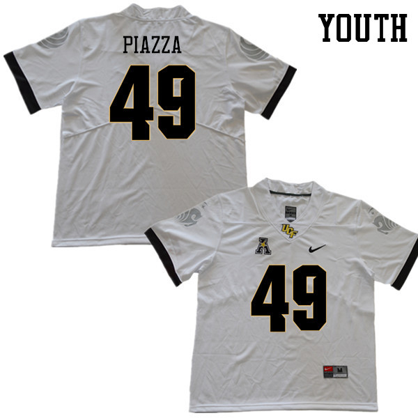 Youth #49 Connor Piazza UCF Knights College Football Jerseys Sale-White